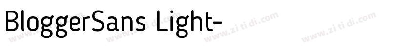 BloggerSans Light字体转换